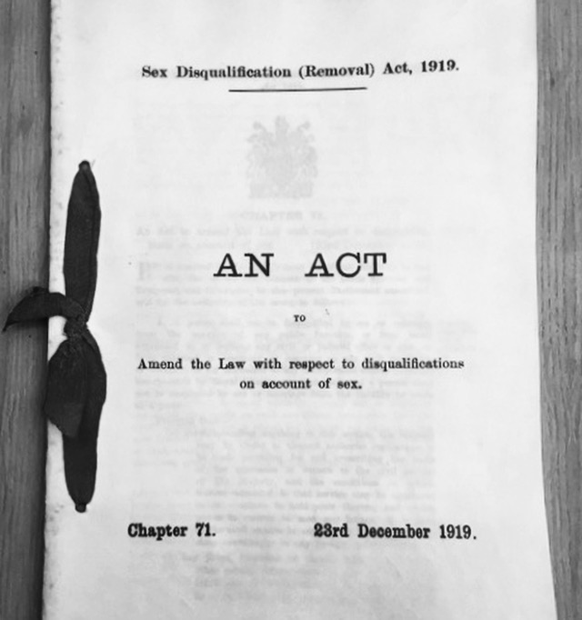 Sex Disqualification Removal Act