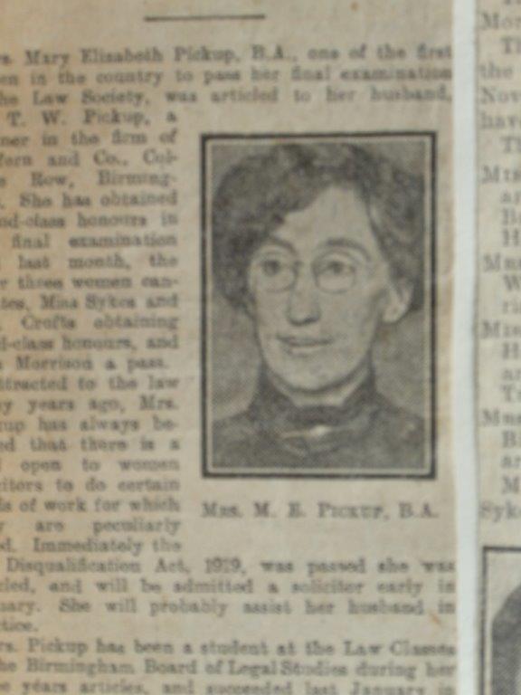 MARY ELIZABETH PICKUP